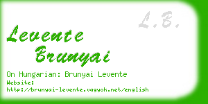 levente brunyai business card